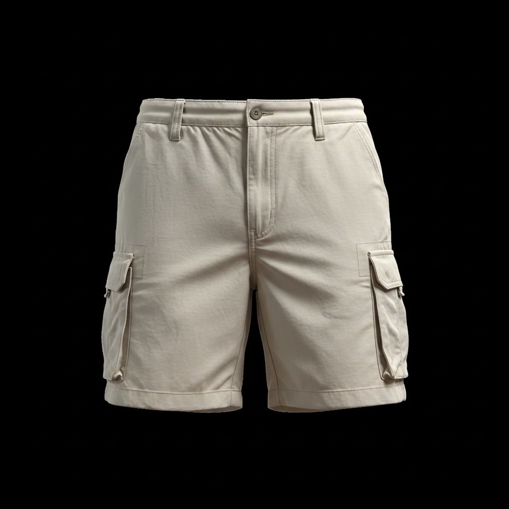 Columbia Mens Fossil Beige Cotton Canvas Cargo Shorts 38 XM4244-022 7 Inseam
